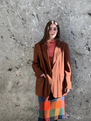 Marella brown silky blazer