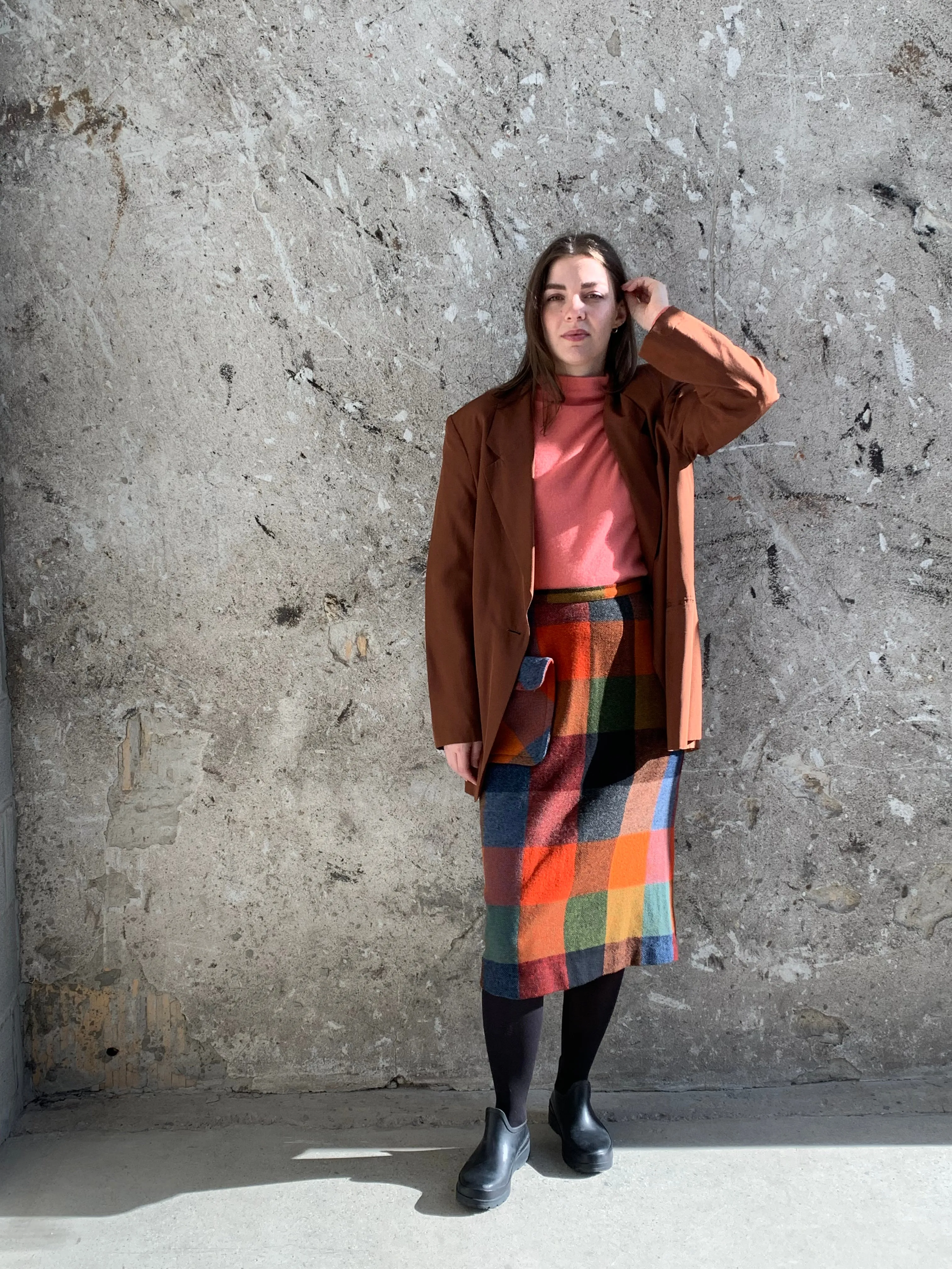 Marella brown silky blazer