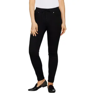 Martha Stewart Petite Knit Denim Pull-On Faux Drawstring Jeans