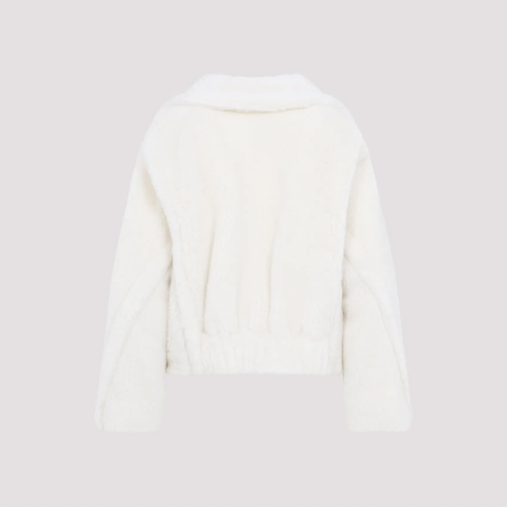 MAX MARA Women's Mini Teddy Short Biker Jacket