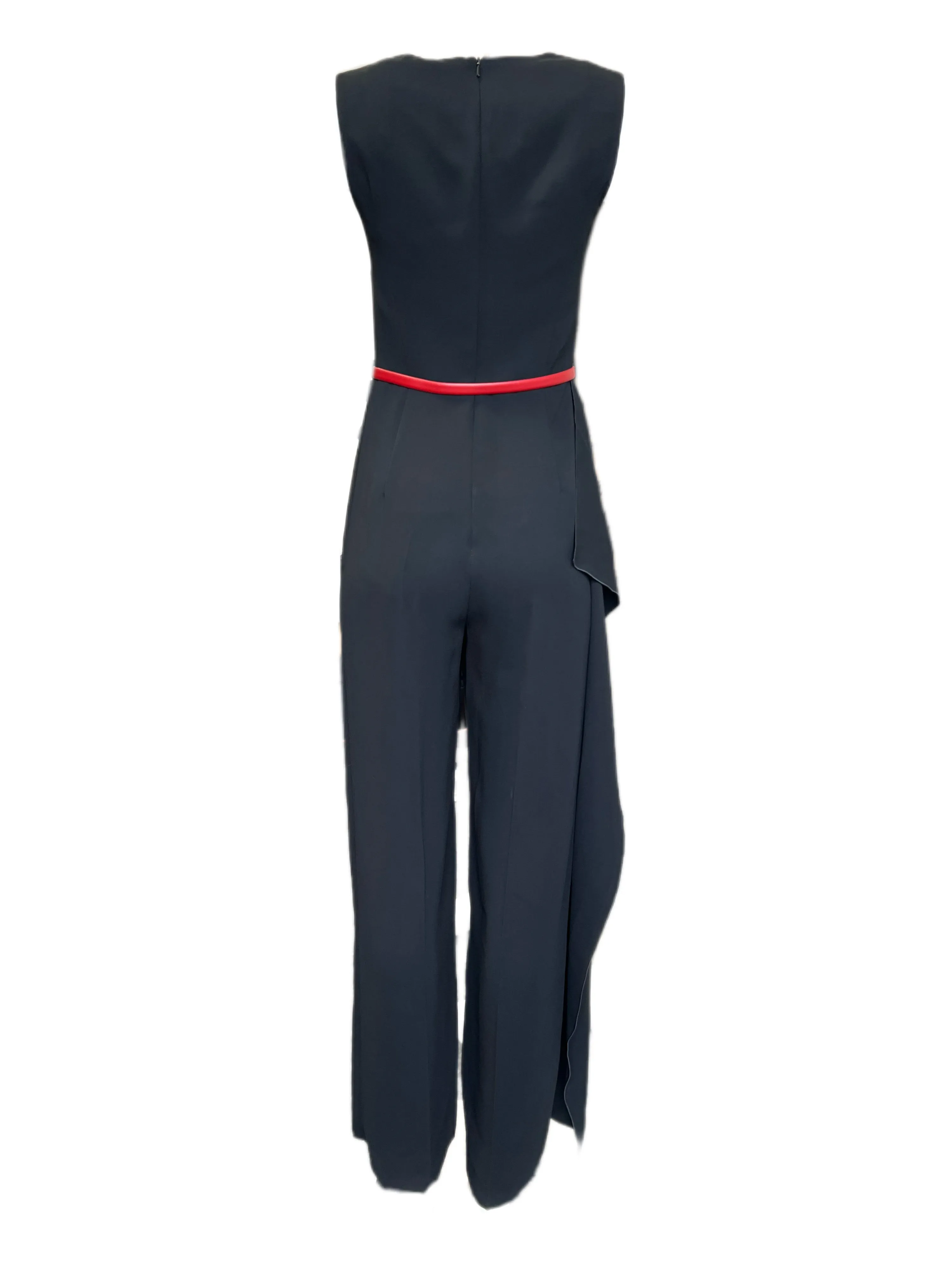 Max Mara Women's Nero Tigre Belted Jumpsuit Size 4 NWT