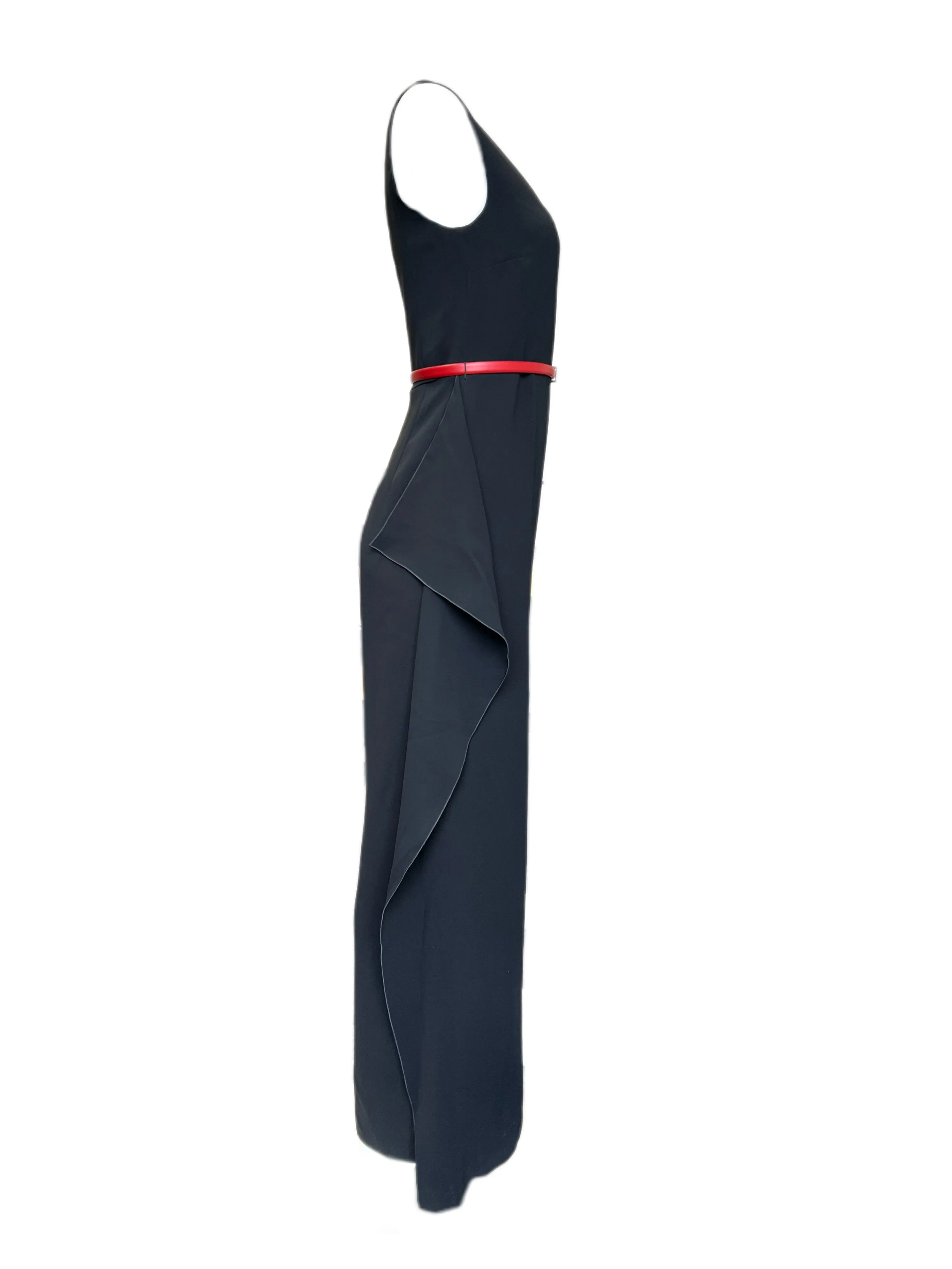 Max Mara Women's Nero Tigre Belted Jumpsuit Size 4 NWT