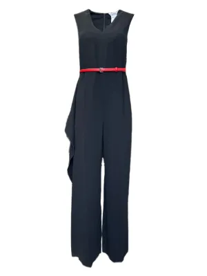 Max Mara Women's Nero Tigre Belted Jumpsuit Size 4 NWT