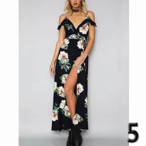 Maxi Long Summer Print Beach Dress