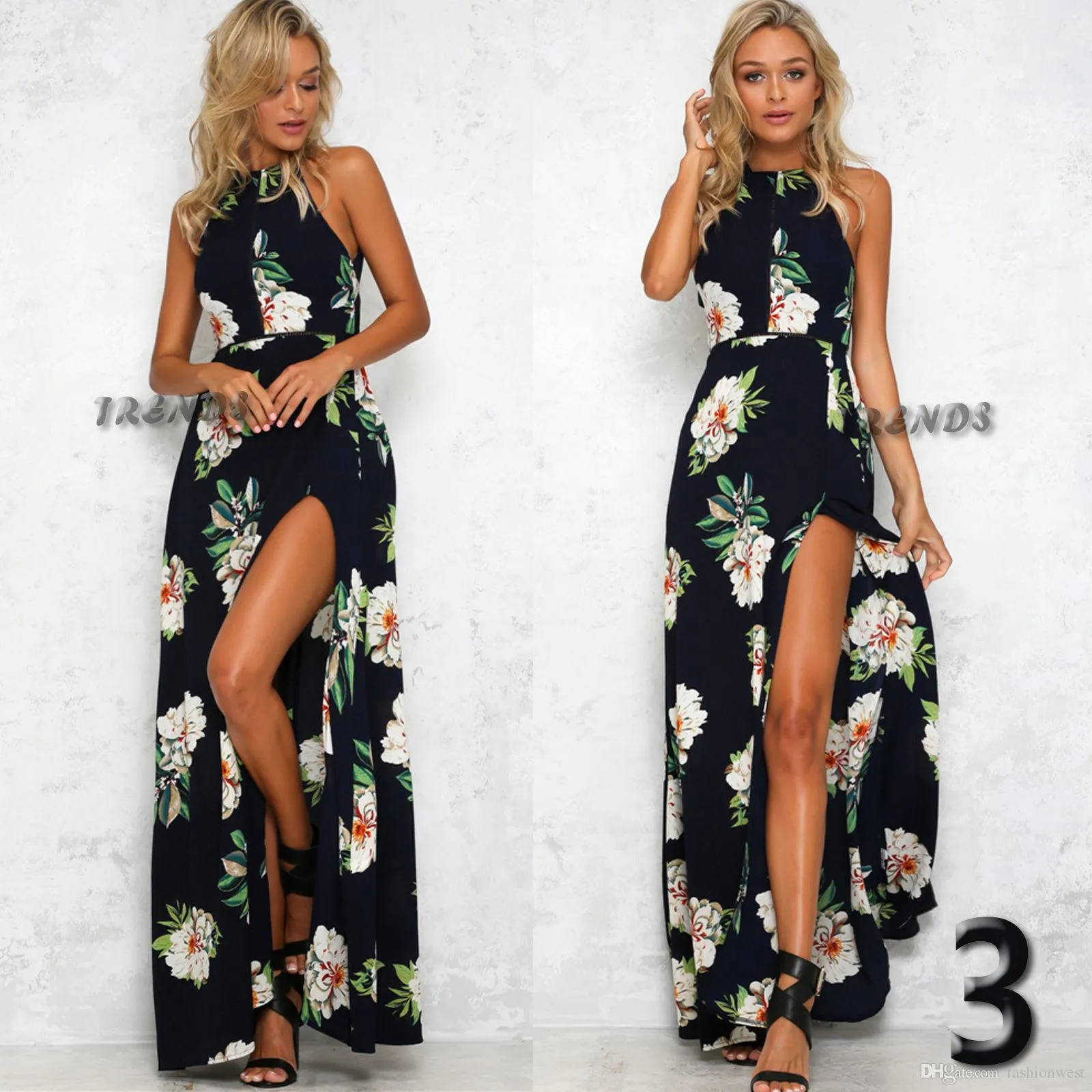 Maxi Long Summer Print Beach Dress