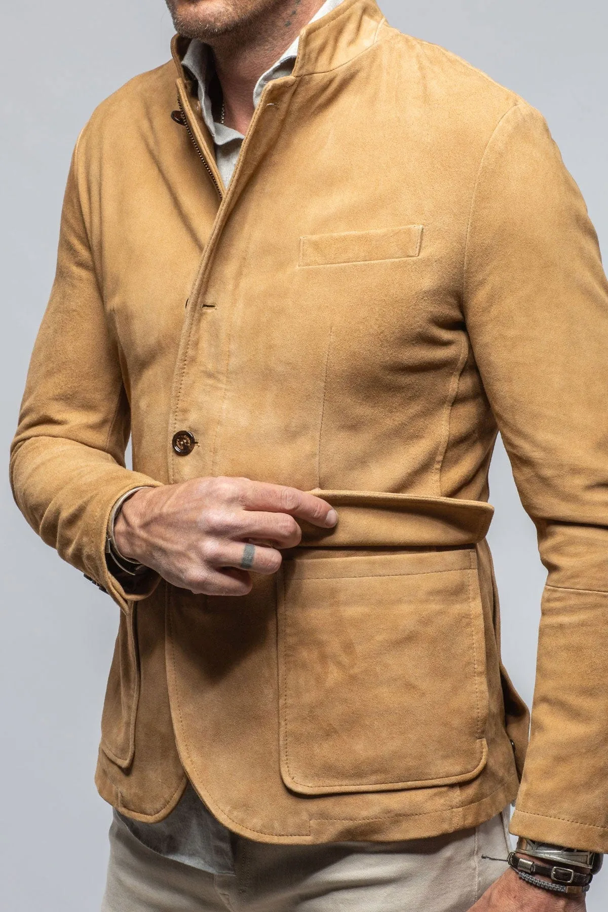 Maximus Suede Blazer In Palomino
