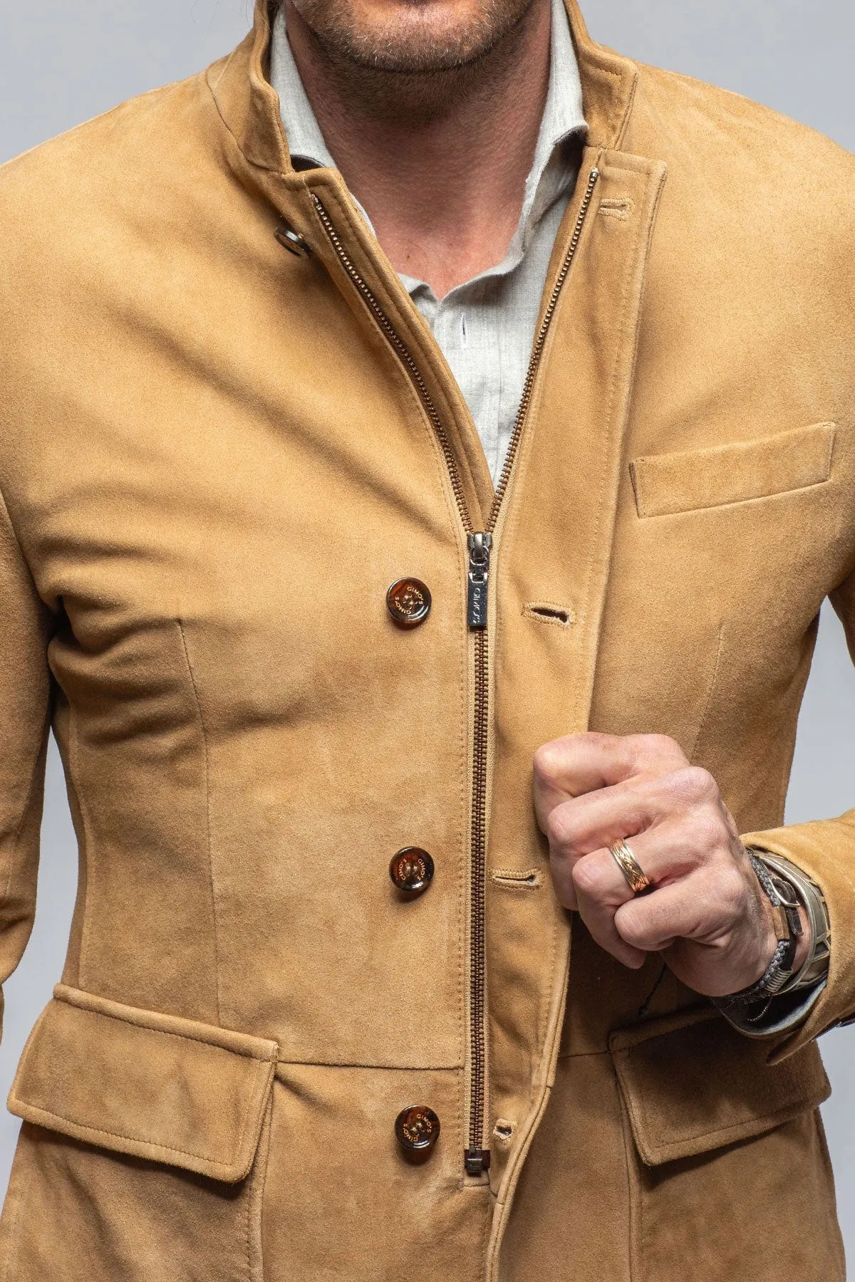 Maximus Suede Blazer In Palomino