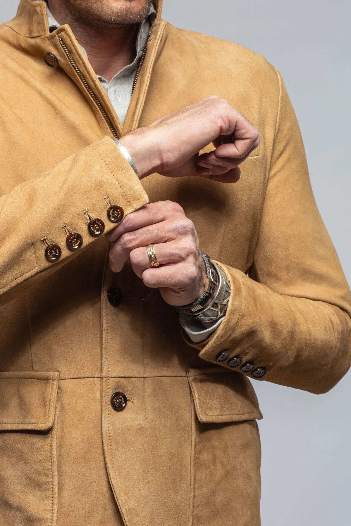 Maximus Suede Blazer In Palomino