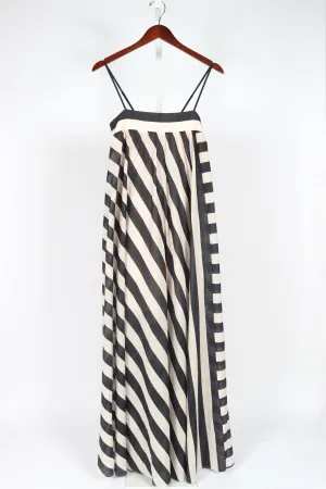 Maxine Stripe Maxi Dress - Black/Cream