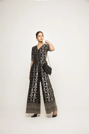 Maya-Statement Brocade Jumpsuit