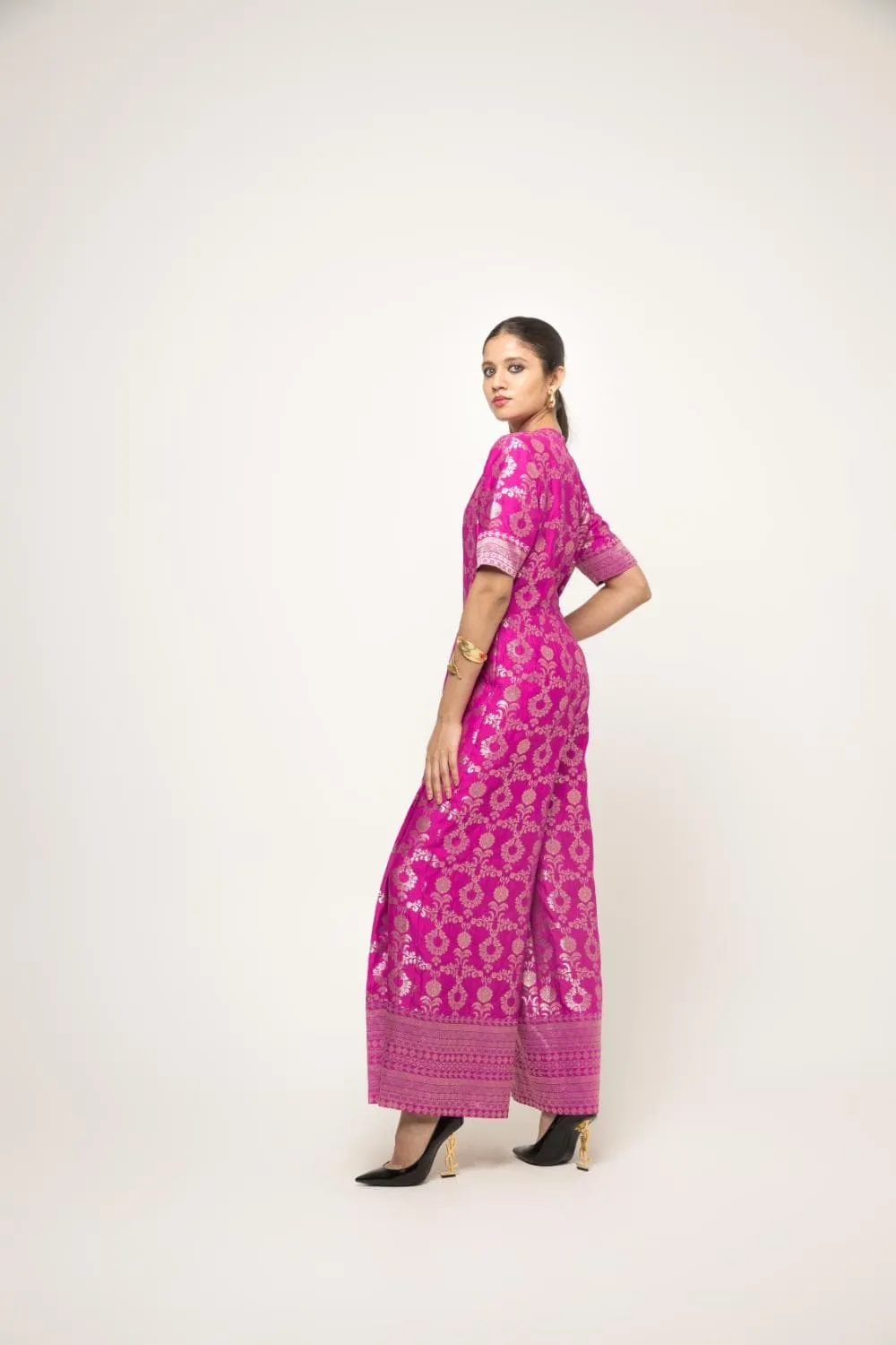 Maya- Statement Brocade Jumpsuit