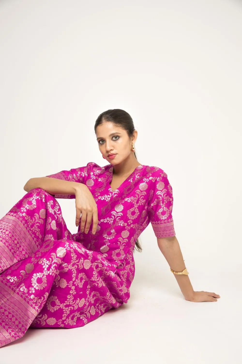 Maya- Statement Brocade Jumpsuit