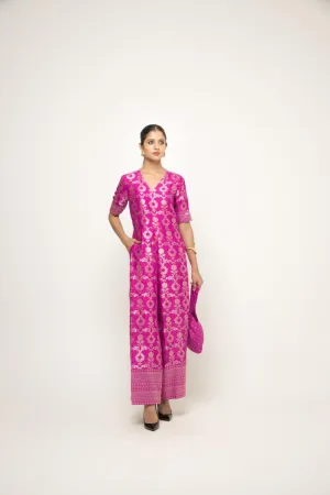 Maya- Statement Brocade Jumpsuit