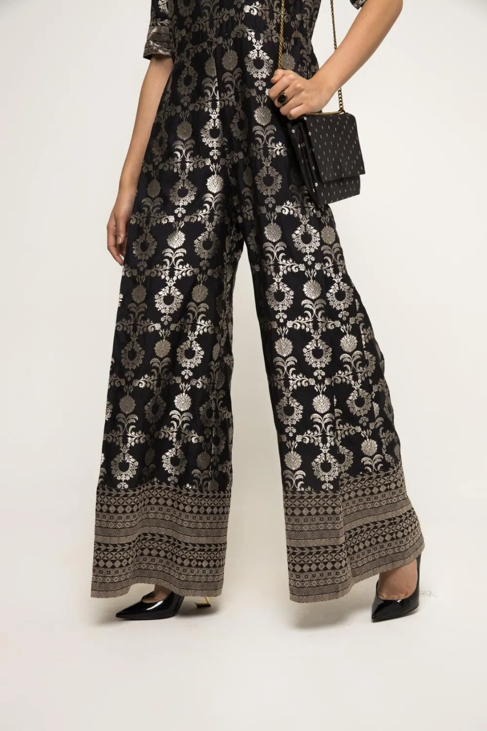 Maya-Statement Brocade Jumpsuit