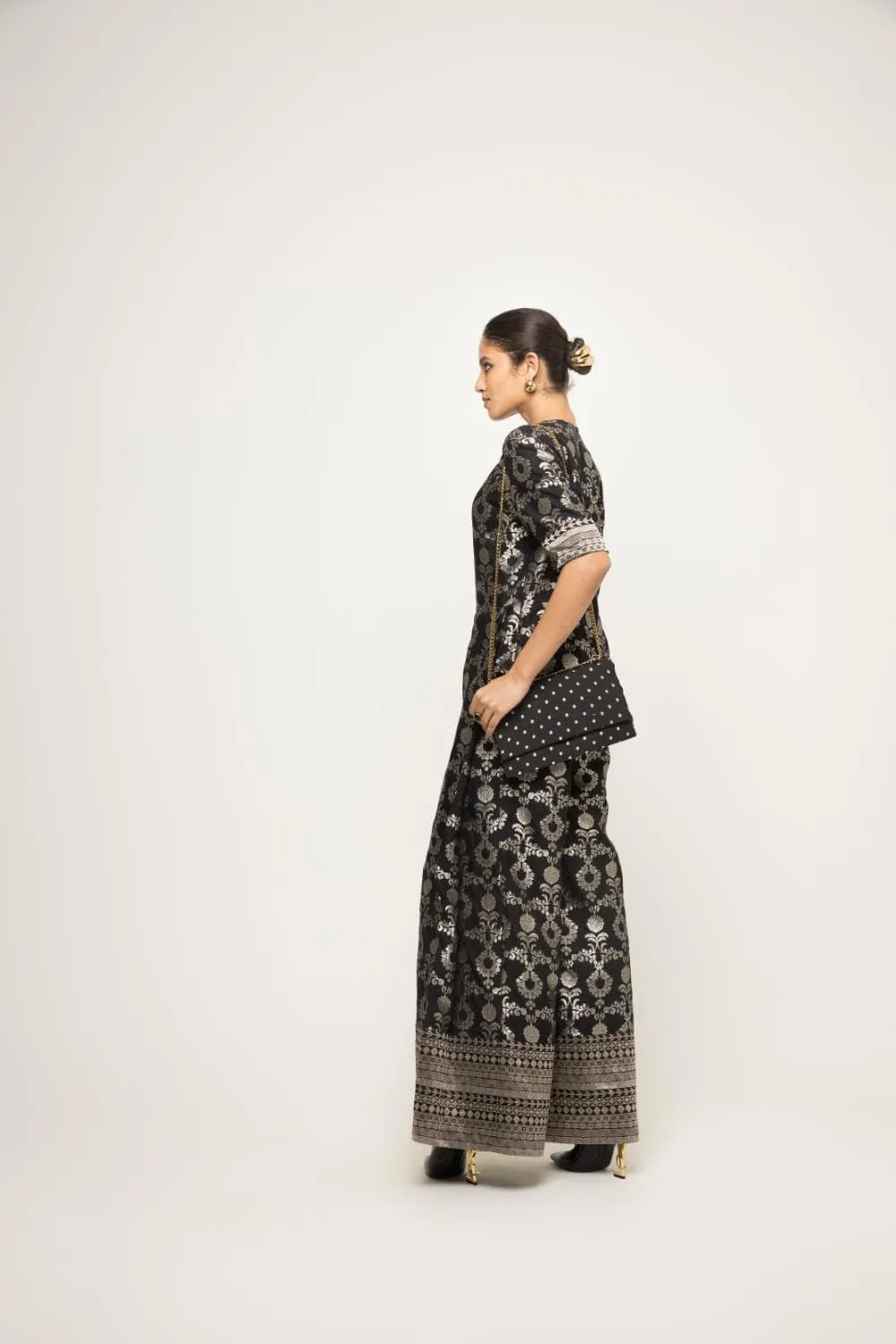 Maya-Statement Brocade Jumpsuit