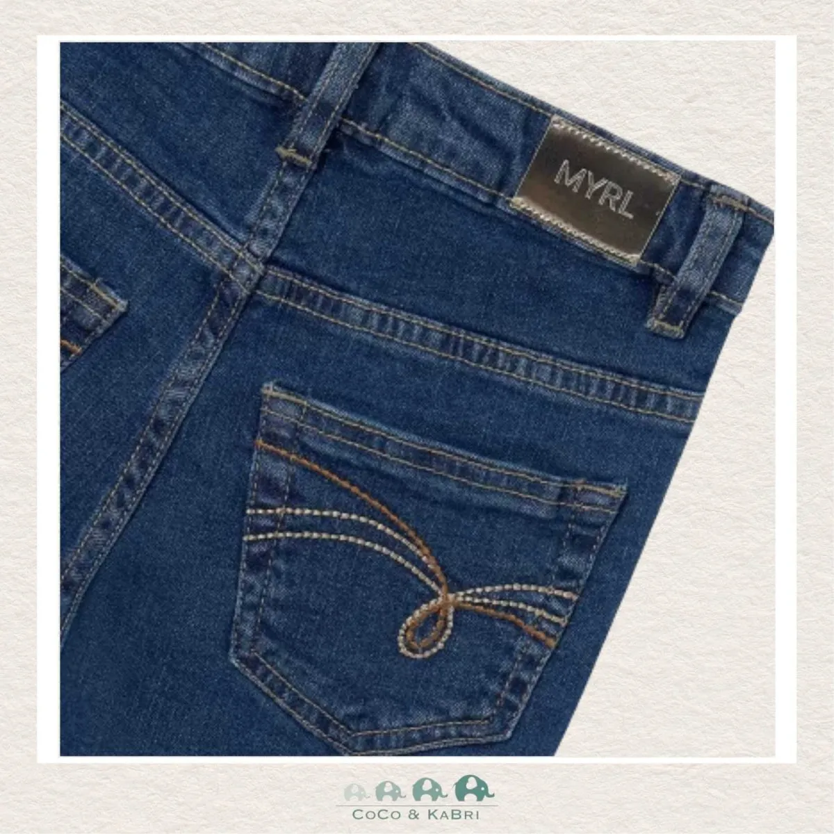 Mayoral Girls Basic Flare Jeans - Medium Wash Slim Fit