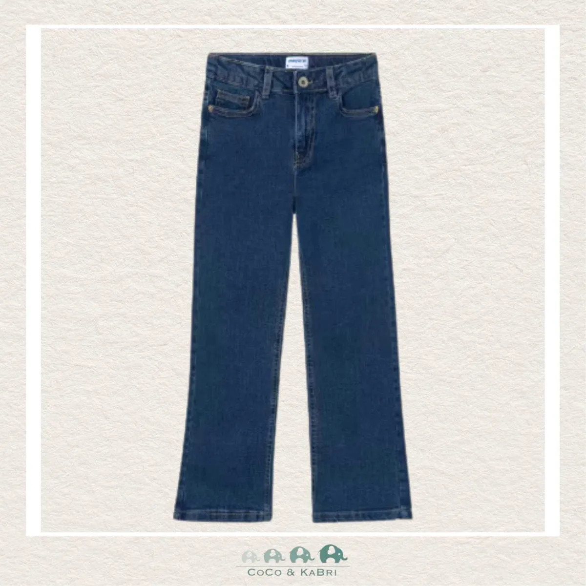 Mayoral Girls Basic Flare Jeans - Medium Wash Slim Fit