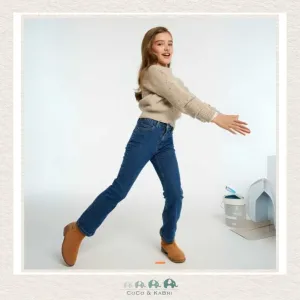 Mayoral Girls Basic Flare Jeans - Medium Wash Slim Fit