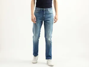 Men Solid Slim Straight Jeans
