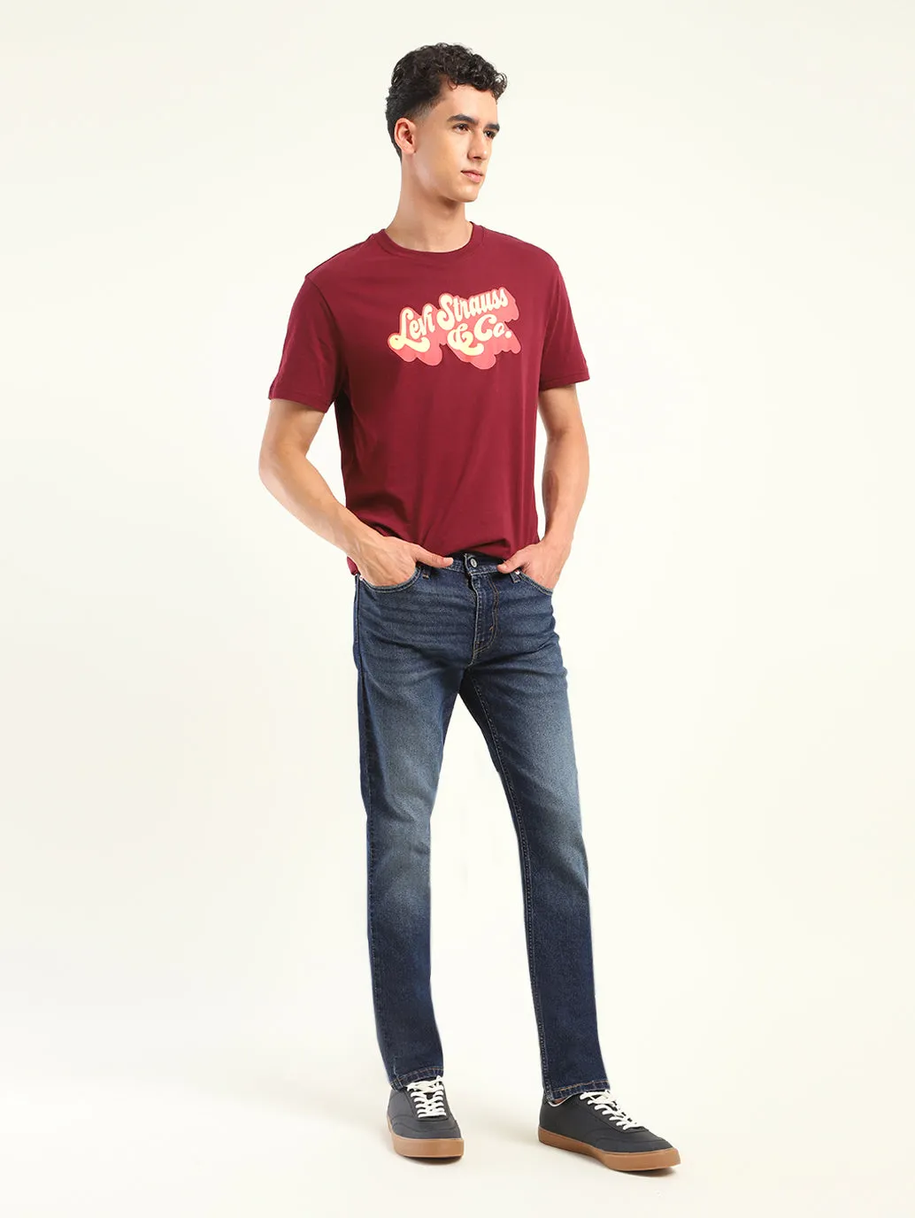 Men's 511 Blue Slim Fit Mid Rise Jeans