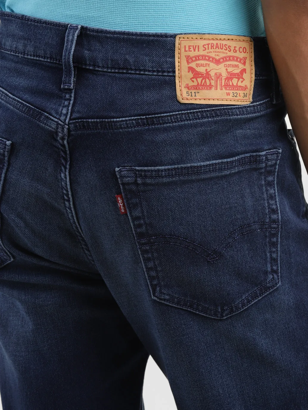 Men's 511 Blue Slim Fit Mid Rise Jeans