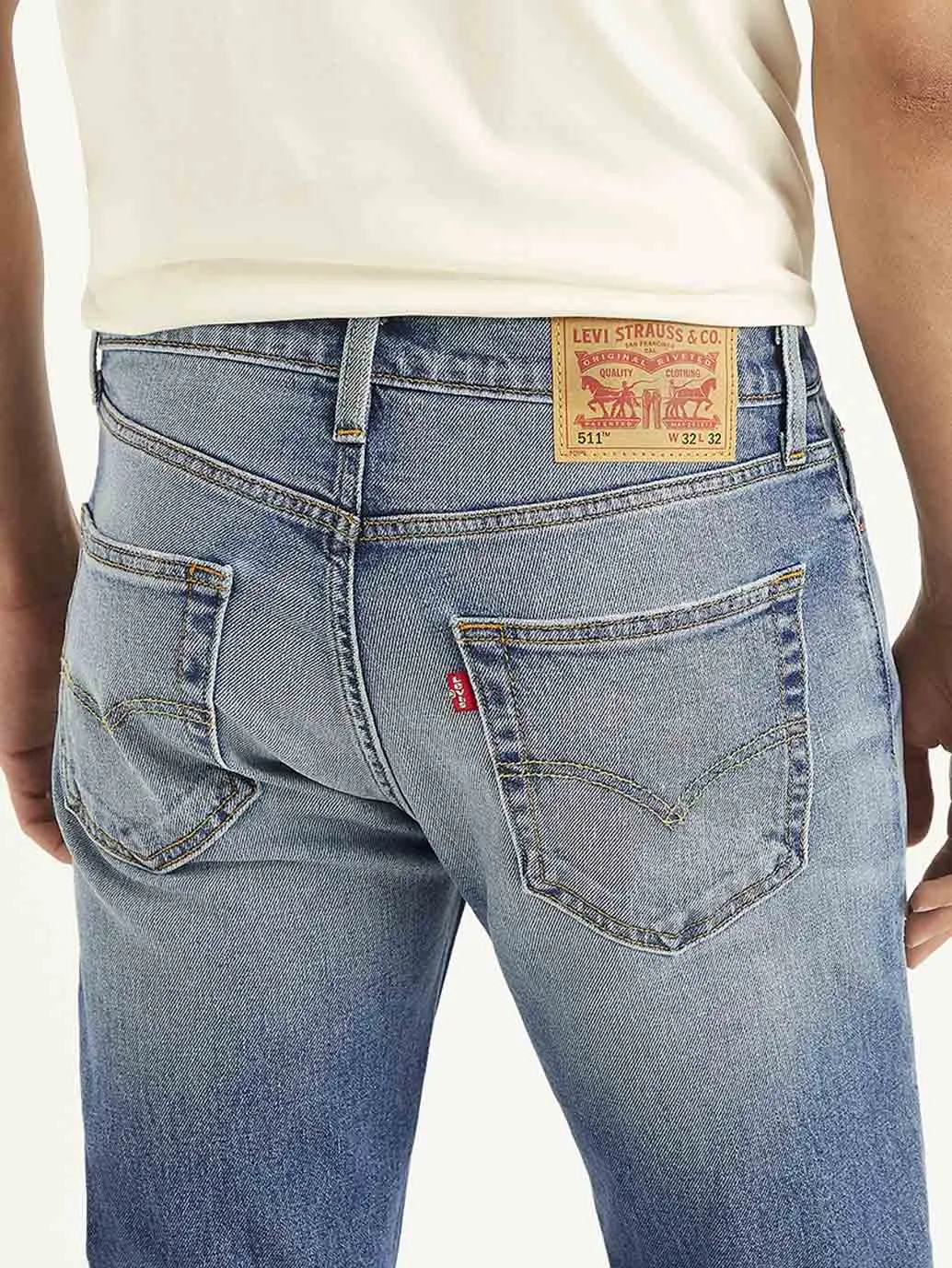 Men's 511 Blue Slim Fit Mid Rise Jeans