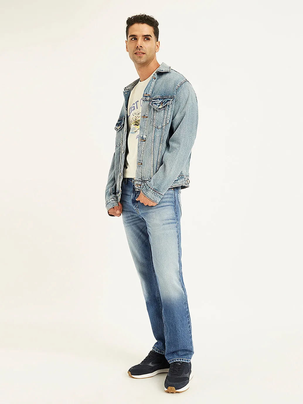 Men's 511 Blue Slim Fit Mid Rise Jeans