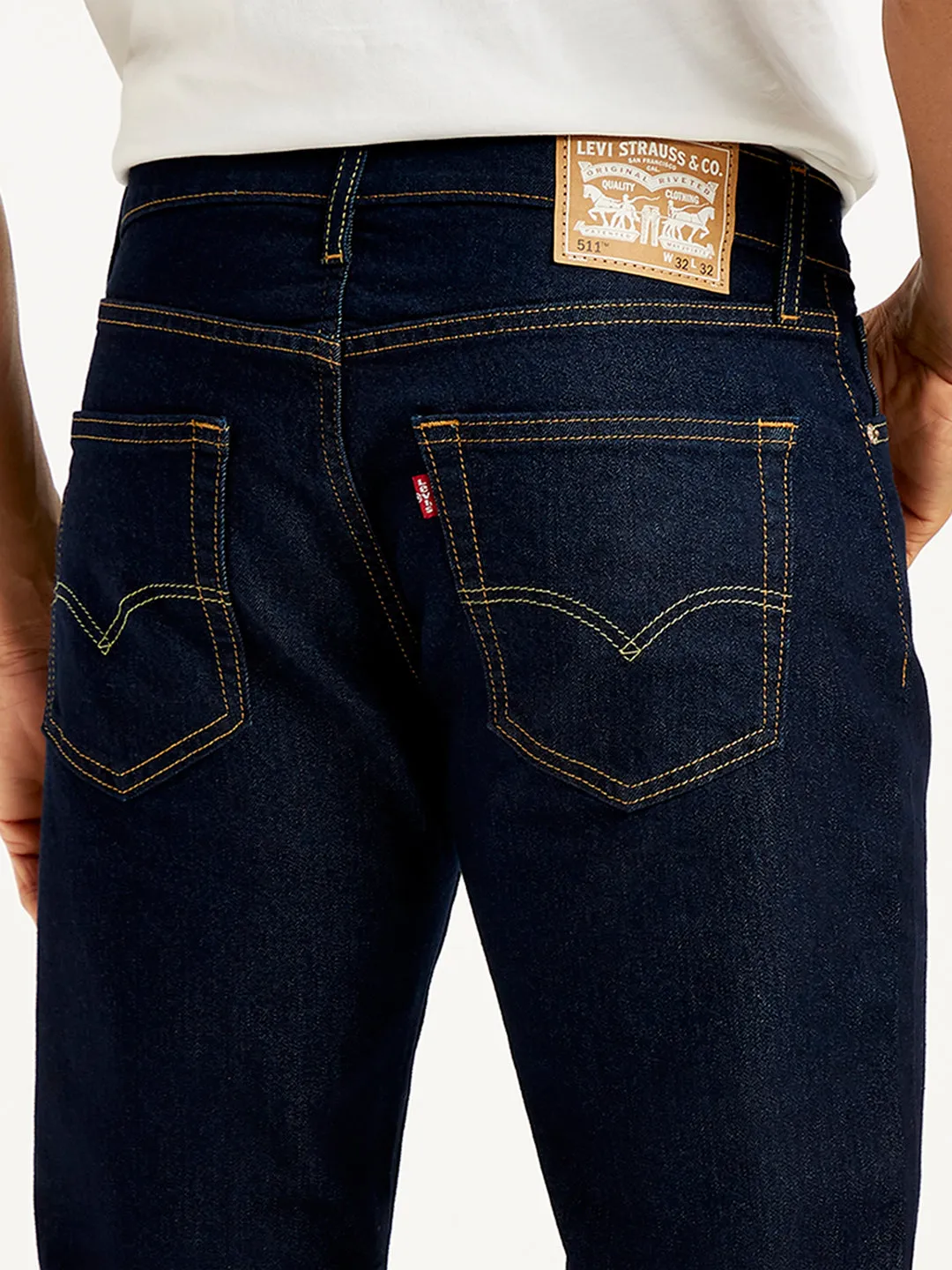 Men's 511 Blue Slim Fit Mid Rise Jeans