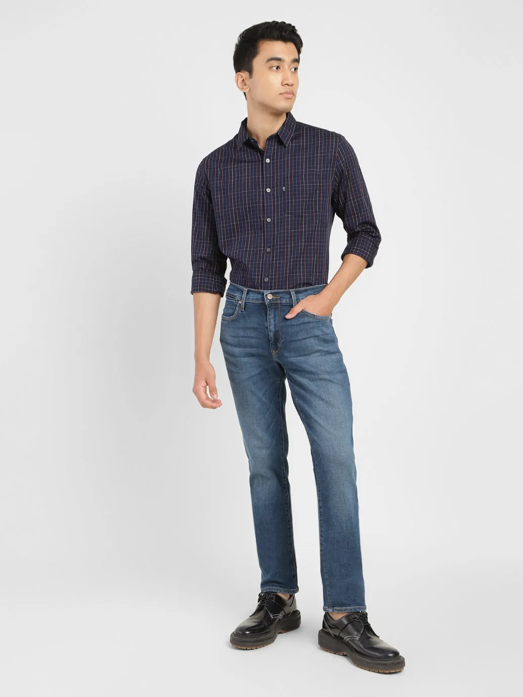 Men's 511 Blue Slim Fit Mid Rise Jeans