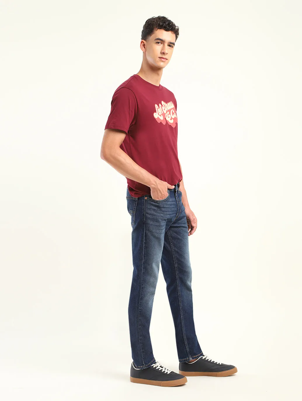 Men's 511 Blue Slim Fit Mid Rise Jeans