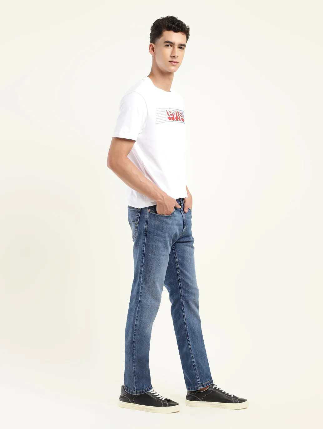 Men's 511 Blue Slim Fit Mid Rise Jeans