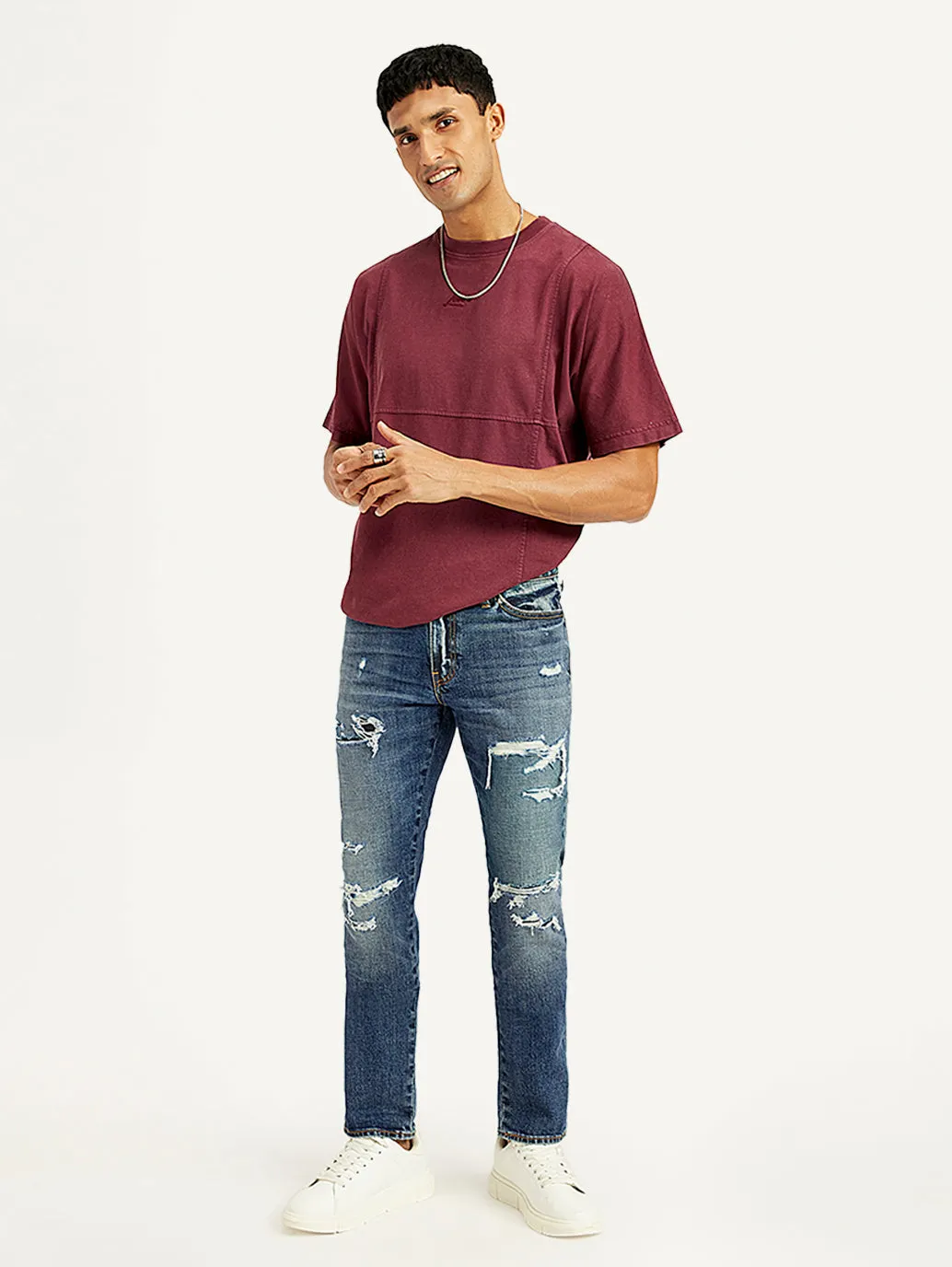 Men's 511 Blue Slim Fit Mid Rise Jeans