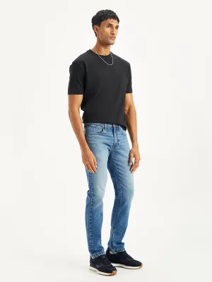 Men's 511 Blue Slim Fit Mid Rise Jeans