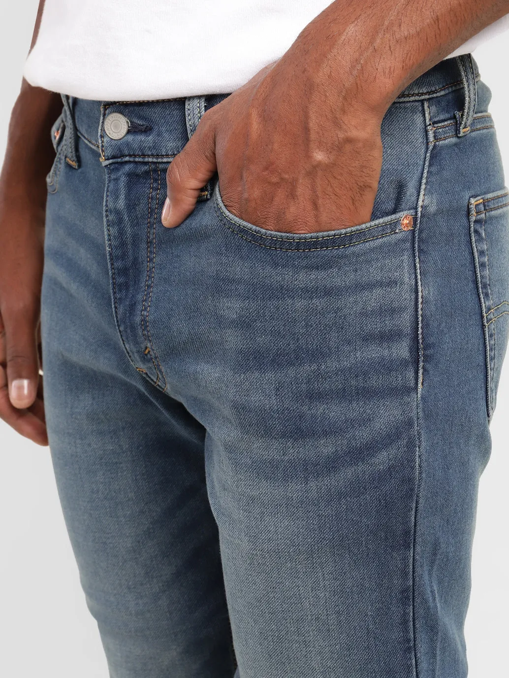 Men's 511 Blue Slim Fit Mid Rise Jeans