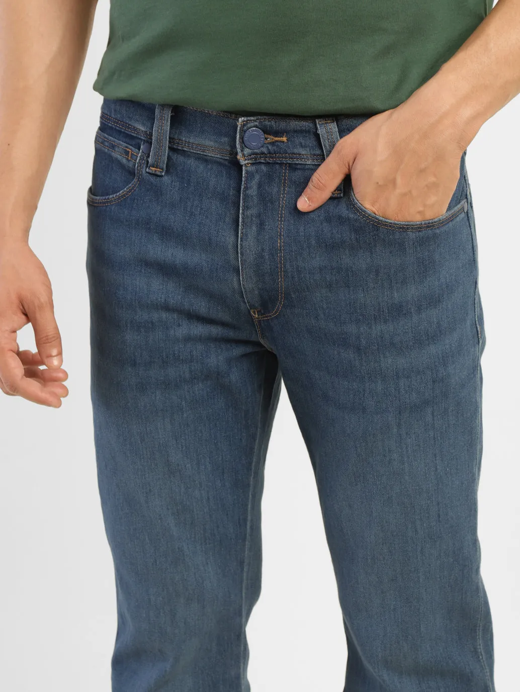 Men's 511 Blue Slim Fit Mid Rise Jeans