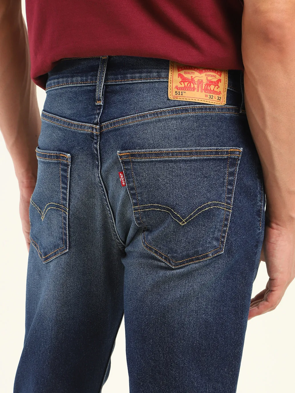 Men's 511 Blue Slim Fit Mid Rise Jeans