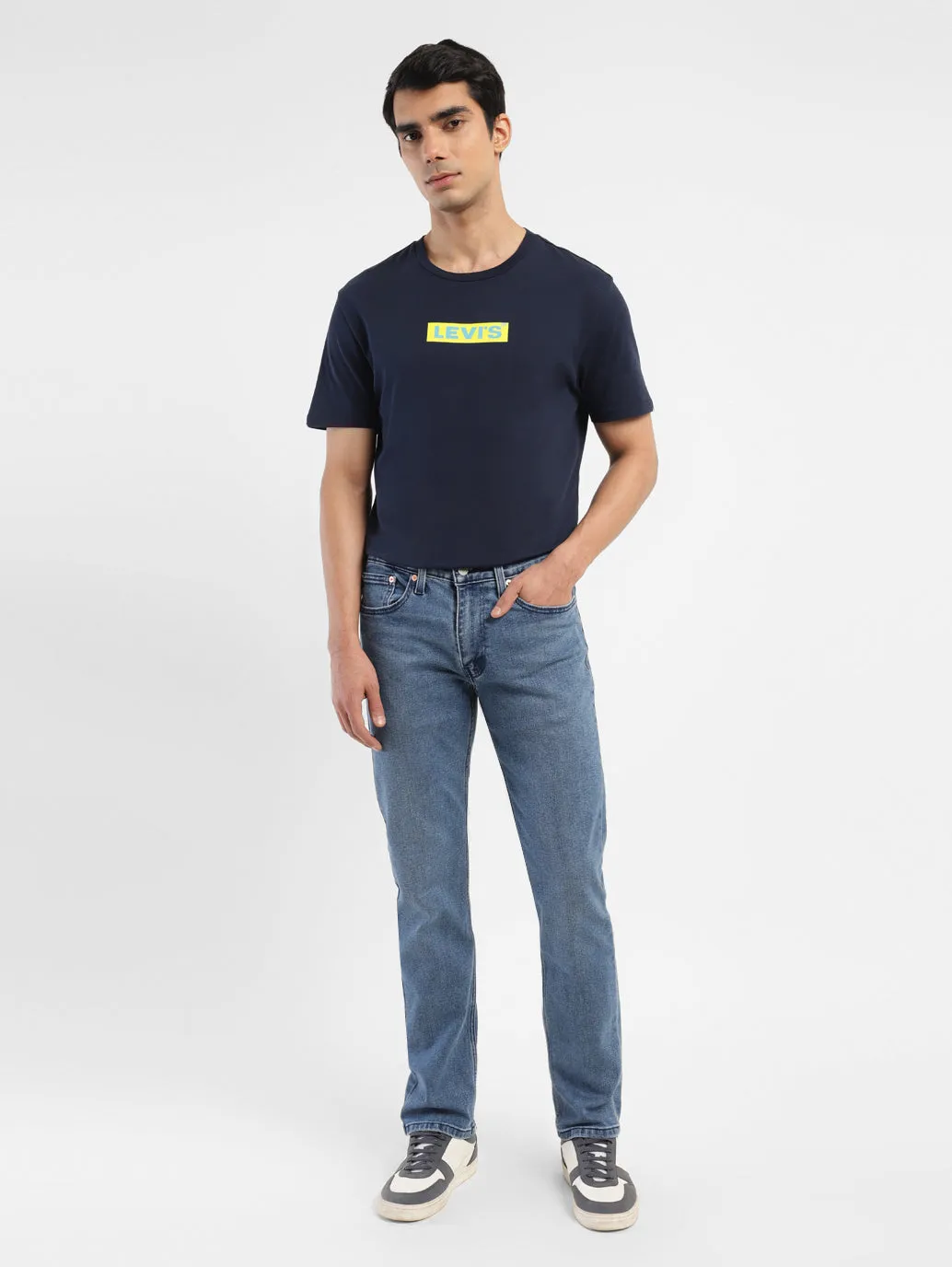 Men's 511 Blue Slim Fit Mid Rise Jeans