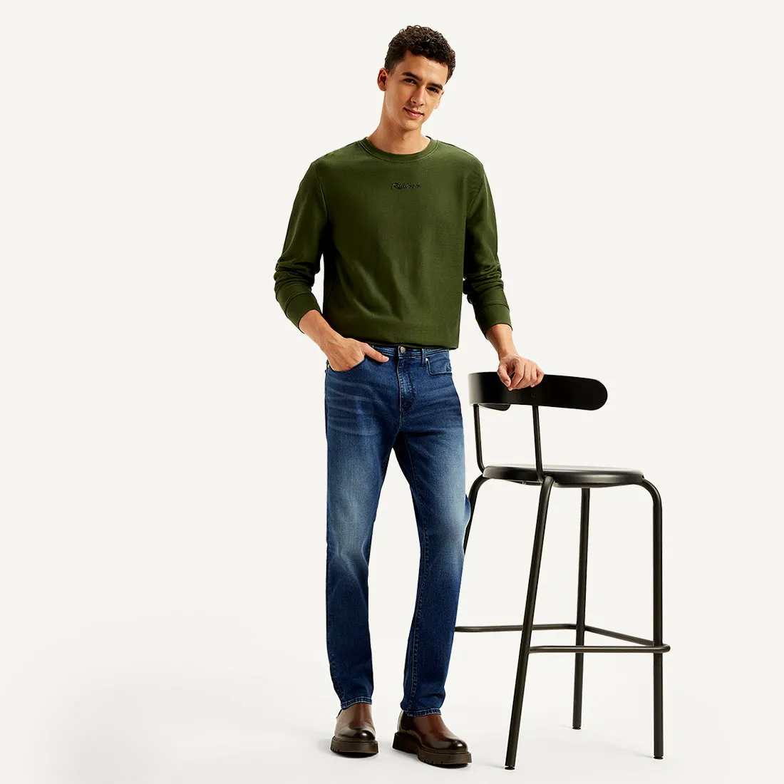 Men's 511 Blue Slim Fit Mid Rise Jeans