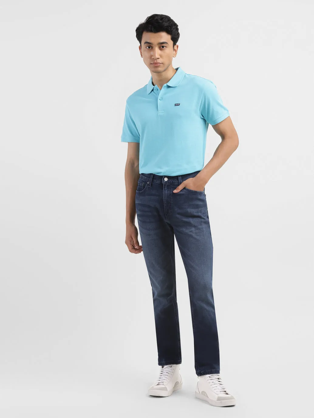 Men's 511 Blue Slim Fit Mid Rise Jeans