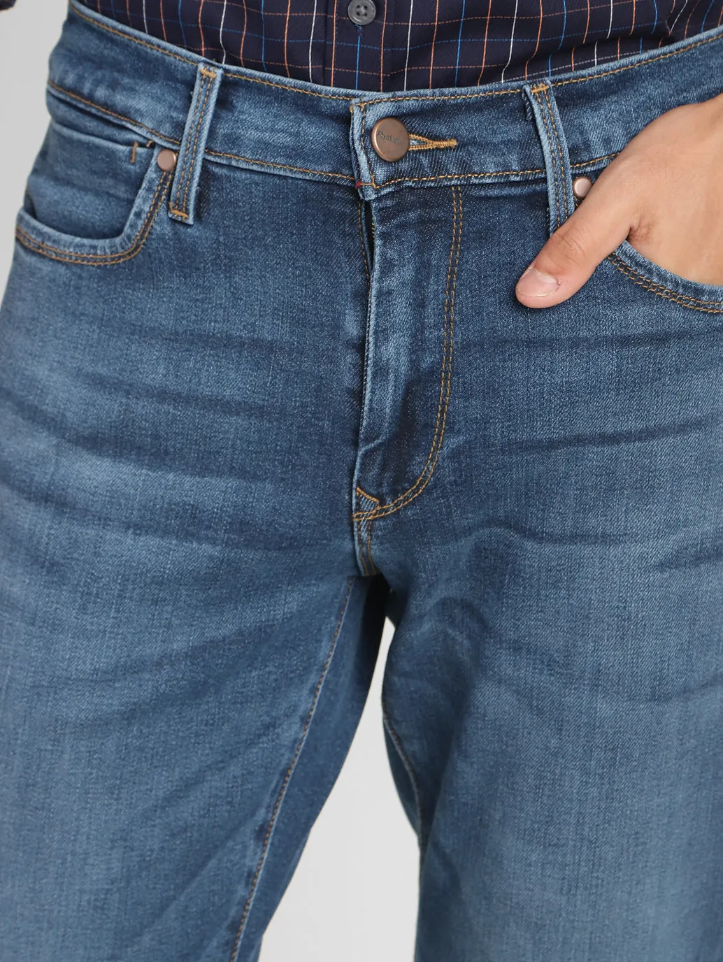 Men's 511 Blue Slim Fit Mid Rise Jeans