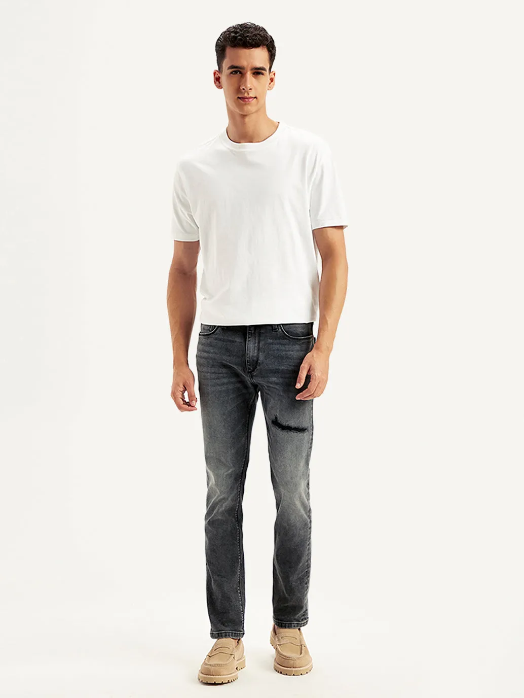 Men's 511 Charcoal Grey Slim Fit Mid Rise Jeans