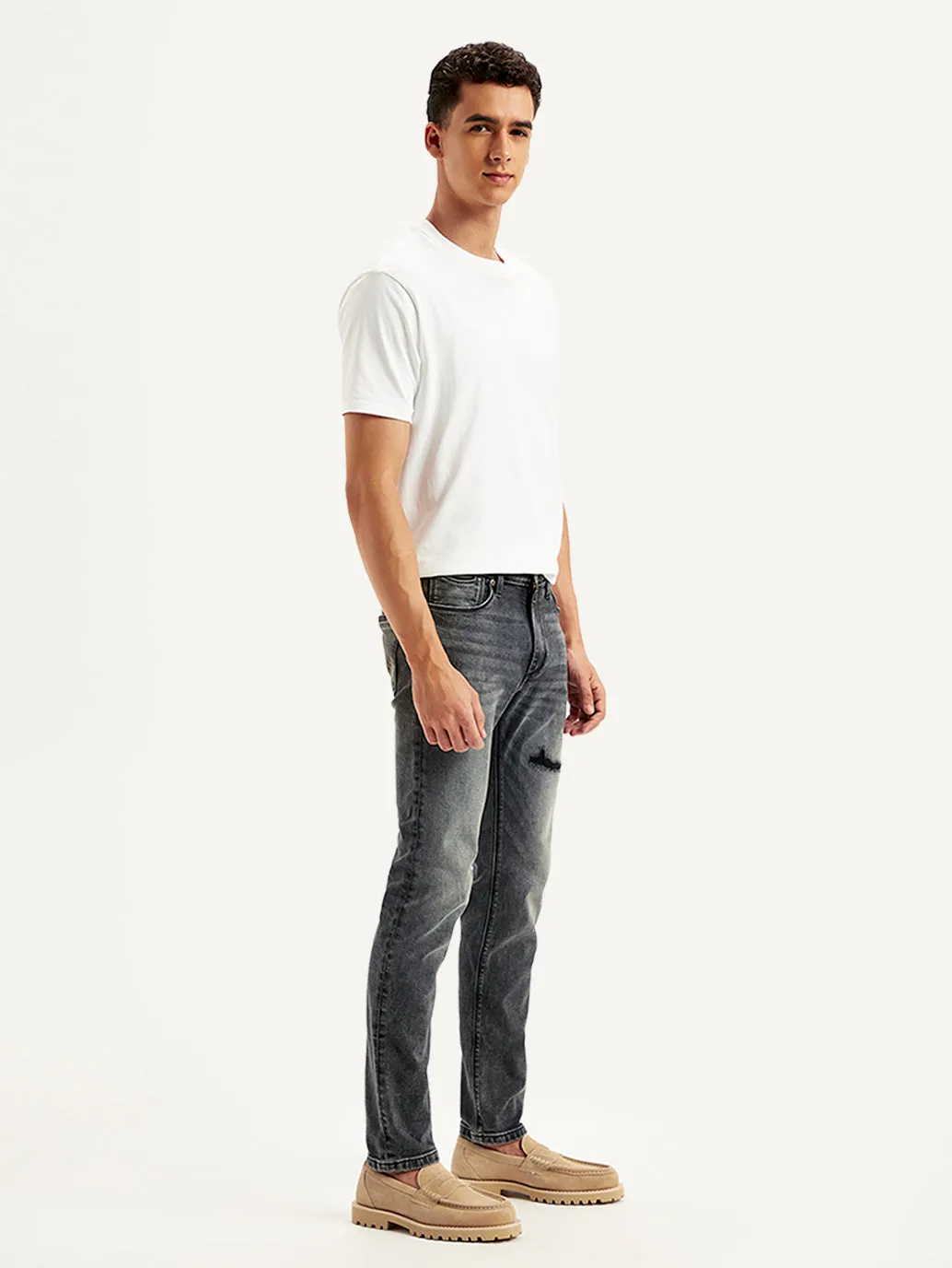 Men's 511 Charcoal Grey Slim Fit Mid Rise Jeans