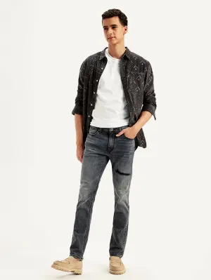 Men's 511 Charcoal Grey Slim Fit Mid Rise Jeans