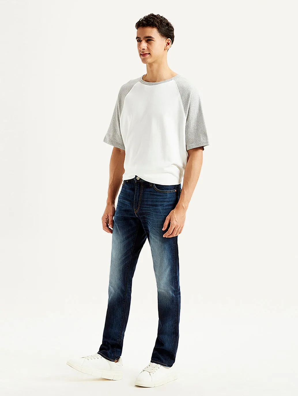 Men's 511 Dark Blue Slim Fit Mid Rise Jeans