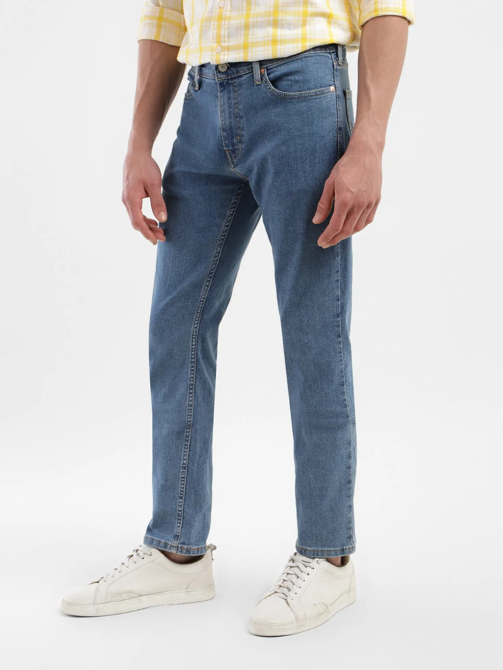 Men's 511 Dark Blue Slim Fit Mid Rise Jeans
