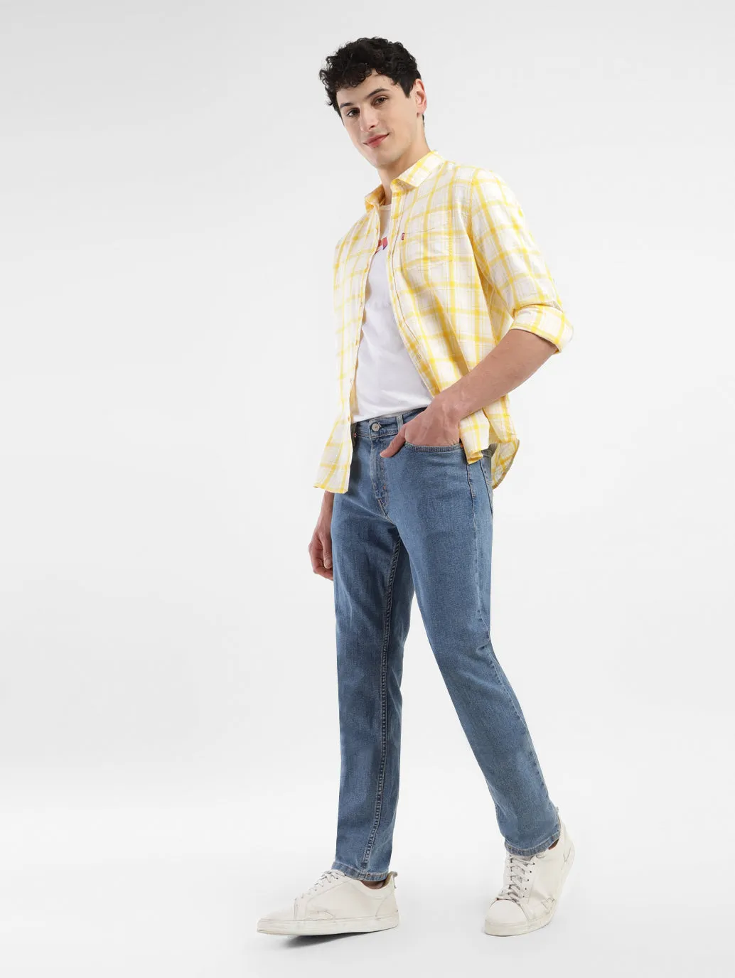 Men's 511 Dark Blue Slim Fit Mid Rise Jeans