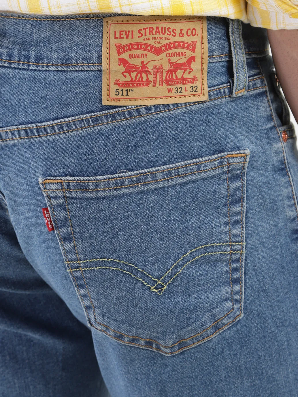 Men's 511 Dark Blue Slim Fit Mid Rise Jeans