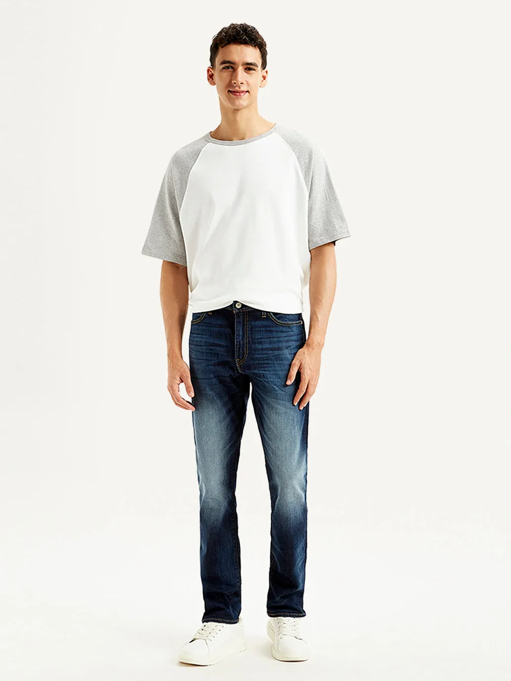 Men's 511 Dark Blue Slim Fit Mid Rise Jeans