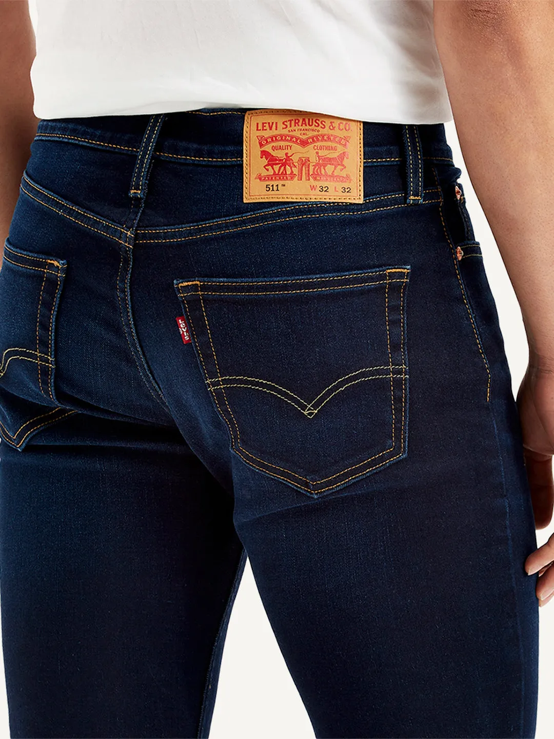 Men's 511 Navy Blue Slim Fit Mid Rise Jeans