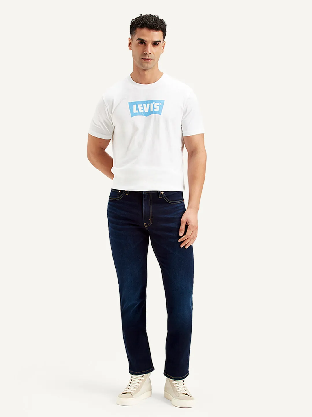 Men's 511 Navy Blue Slim Fit Mid Rise Jeans